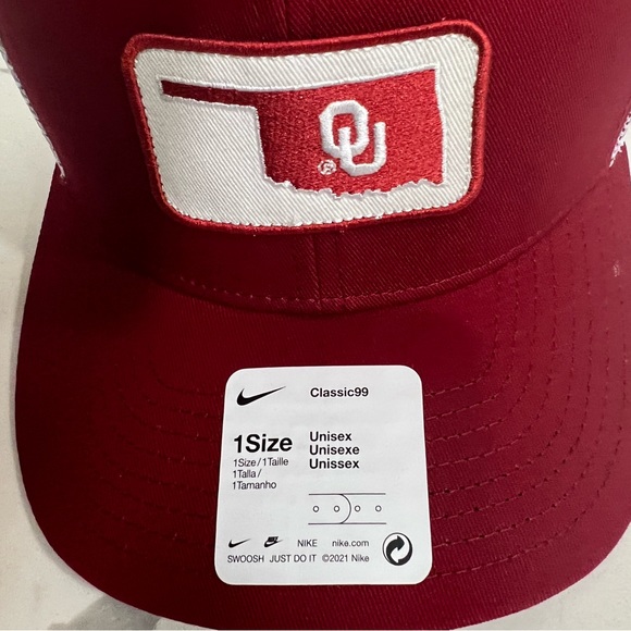 COPY - COPY - NWT Nike Oklahoma Sooners Classic 99 Mesh Trucker Adjustable Snap… - Picture 5 of 5